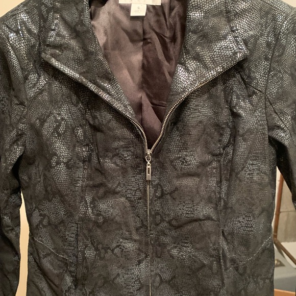 Vintage Iconic Preston of York Genuine Leather 90’s Snake Skin Print Jacket - Picture 3 of 11